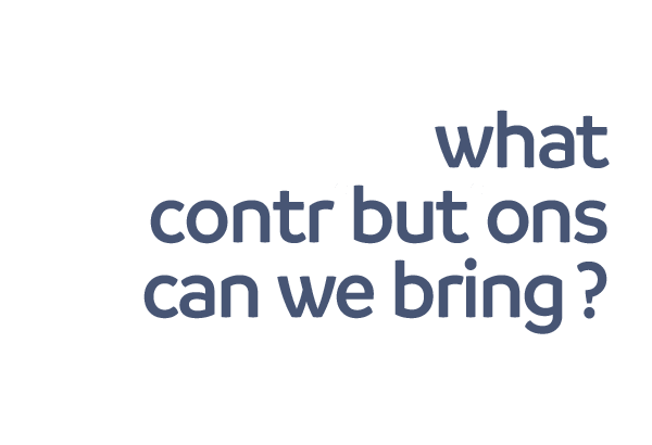 What contributions can we bring?